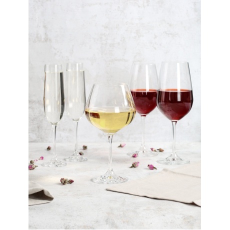 Набор бокалов для вина VIOLA 6шт 570мл CRYSTALEX CR570101V - фото 6