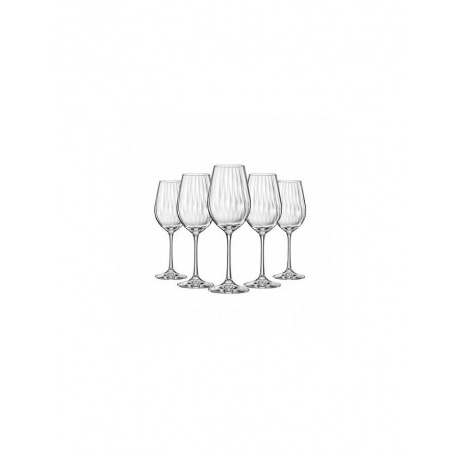 Набор бокалов для вина WATERFALL 6шт 350мл CRYSTALEX CR350101W - фото 1