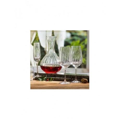 Набор бокалов для вина WATERFALL 6шт 350мл CRYSTALEX CR350101W - фото 4