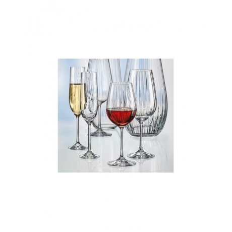 Набор бокалов для вина WATERFALL 6шт 350мл CRYSTALEX CR350101W - фото 5