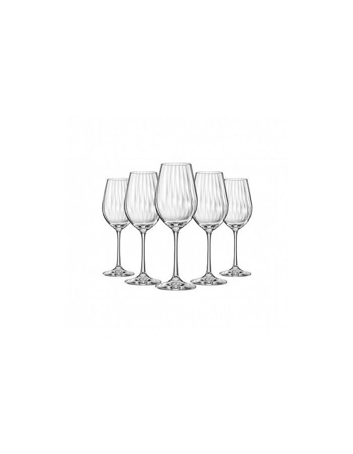Набор бокалов для вина WATERFALL 6шт 350мл CRYSTALEX CR350101W набор стаканов waterfall 6шт 350мл