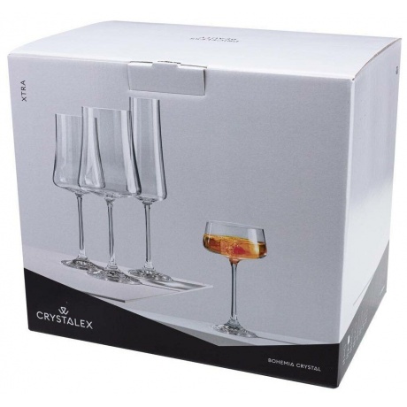Набор бокалов для вина XTRA 6шт 360мл CRYSTALEX CR360101X - фото 9