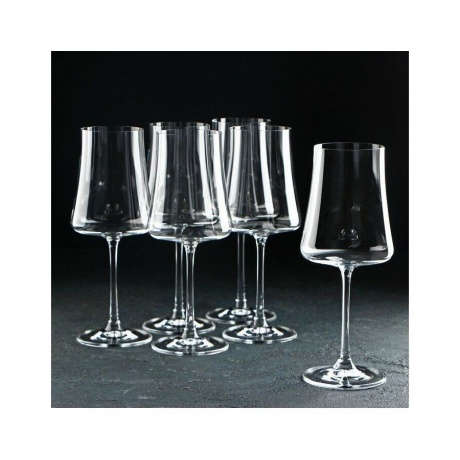 Набор бокалов для вина XTRA 6шт 460мл CRYSTALEX CR460101X - фото 6