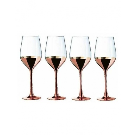 Набор бокалов для вина СЕЛЕСТ ЭЛЕКТРИЧЕСКАЯ МЕДЬ 4шт 350мл LUMINARC O0081 - фото 3
