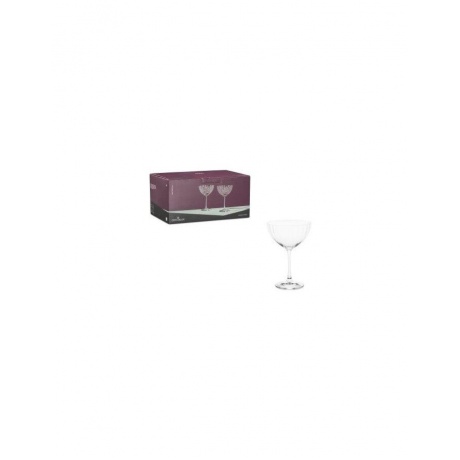 Набор бокалов для мартини WATERFALL 6шт 340мл CRYSTALEX CR340101W - фото 3