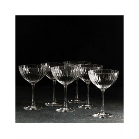 Набор бокалов для мартини WATERFALL 6шт 340мл CRYSTALEX CR340101W - фото 8