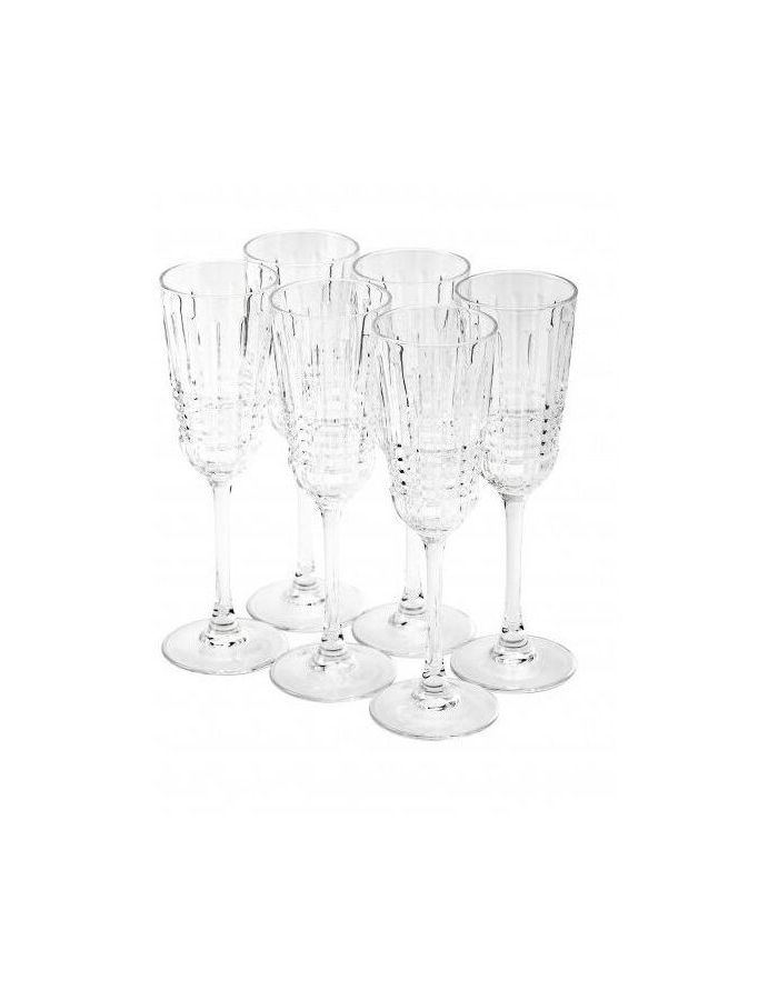 Набор бокалов для шампанского RENDEZ-VOUS 6шт 170мл LUMINARC CRISTAL D'ARQUES Q4351 набор бокалов luminarc сигнатюр эталон для шампанского 6шт 170мл