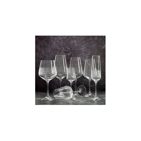 Набор бокалов для шампанского SANDRA Blizzard 6шт 200мл CRYSTALEX CR200104S - фото 4