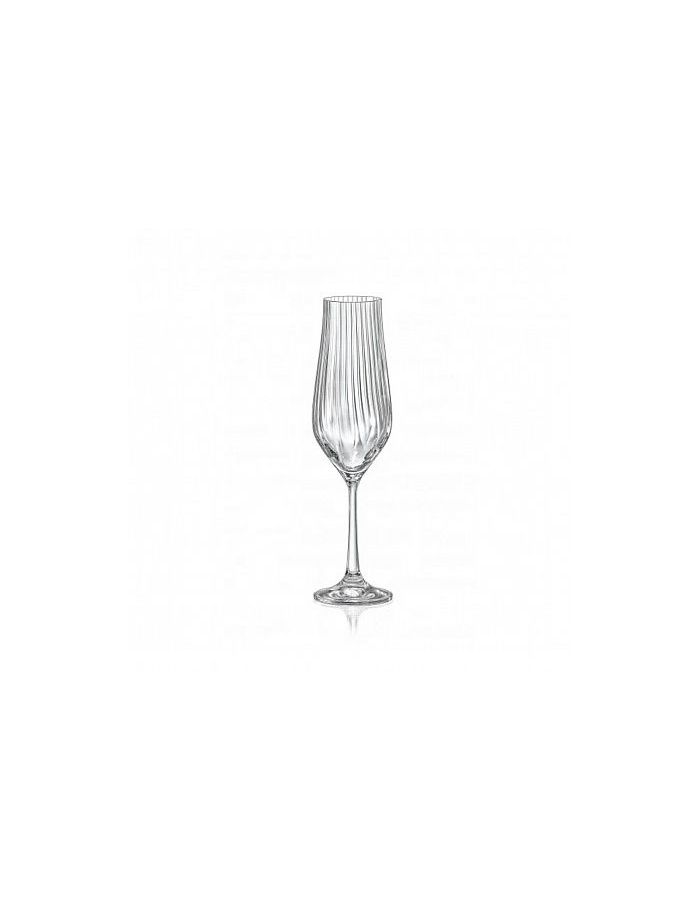 цена Набор бокалов для шампанского TULIPA OPTIC 6шт 170мл CRYSTALEX CR170104TO