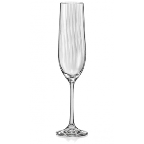 Набор бокалов для шампанского WATERFALL 6шт 190мл CRYSTALEX CR190104W - фото 5