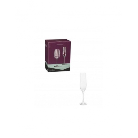 Набор бокалов для шампанского WATERFALL 6шт 190мл CRYSTALEX CR190104W - фото 6