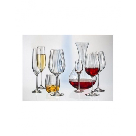 Набор бокалов для шампанского WATERFALL 6шт 190мл CRYSTALEX CR190104W - фото 10