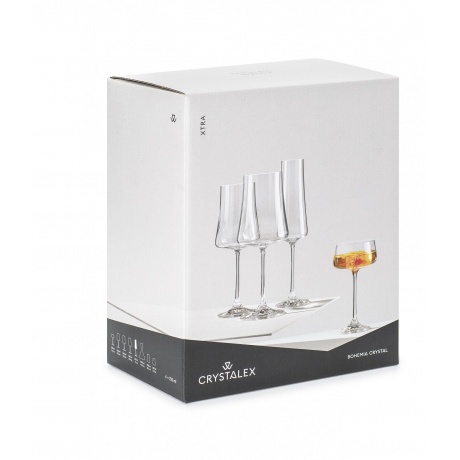 Набор бокалов для шампанского XTRA 6шт 210мл CRYSTALEX CR210104X - фото 4