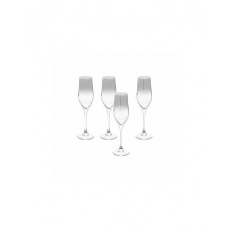 Набор бокалов для шампанского СЕЛЕСТ СЕРЕБРЯНАЯ ДЫМКА 4шт 160мл LUMINARC O0092 - фото 2