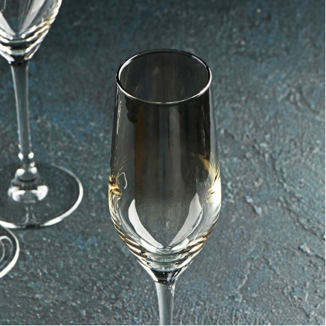 Набор бокалов для шампанского СЕЛЕСТ СЕРЕБРЯНАЯ ДЫМКА 4шт 160мл LUMINARC O0092 - фото 6