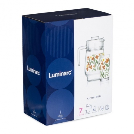 Набор питьевой ALVIS RED 7 предметов LUMINARC Q9050 - фото 8