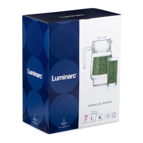 Набор питьевой ANNALEE GREEN 7 предметов LUMINARC Q9255 - фото 7