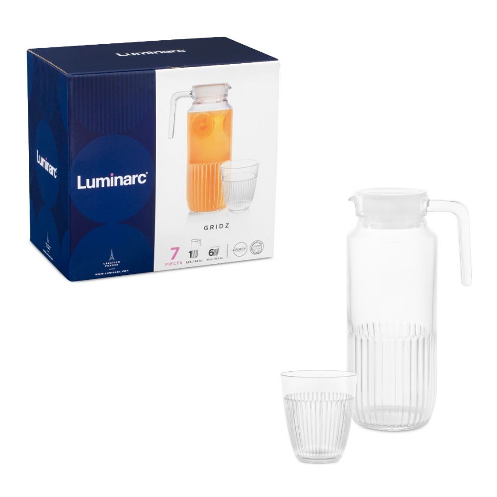 Набор питьевой GRIDZ 7 предметов LUMINARC V2280 набор из 2 стаканов bangle 310 мл розовый