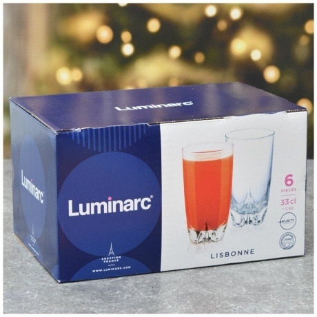 Набор стаканов LISBONNE 6шт 330мл высокие LUMINARC V0402 - фото 8