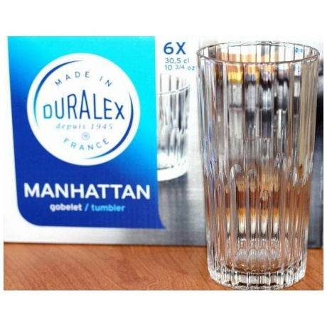 Набор стаканов MANHATTAN прозрачные 6шт 305мл высокие DURALEX 1058AB06A0111 - фото 3