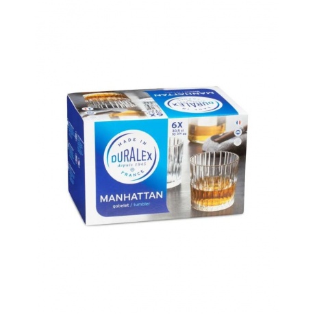 Набор стаканов MANHATTAN прозрачные 6шт 305мл высокие DURALEX 1058AB06A0111 - фото 4