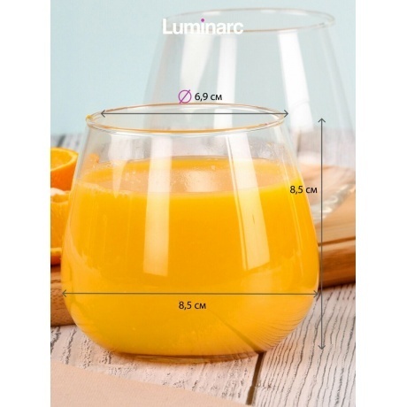 Набор стаканов ГАБИ 6шт 350мл низкие LUMINARC Q0084 - фото 12