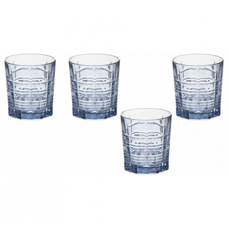 Набор стаканов ДАЛЛАС голубой 4шт 300мл низкие LUMINARC O0131 - фото 1