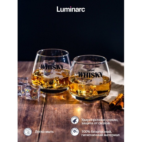 Набор стаканов для виски РЕГИОНЫ ШОТЛАНДИИ 4шт 300мл низкие LUMINARC Q3171 - фото 10