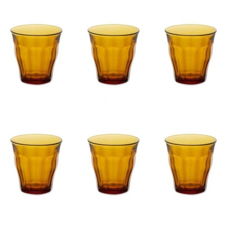 Набор стаканов французских PICARDIE AMBER 6шт 250мл DURALEX 1027DB06C1111 - фото 4