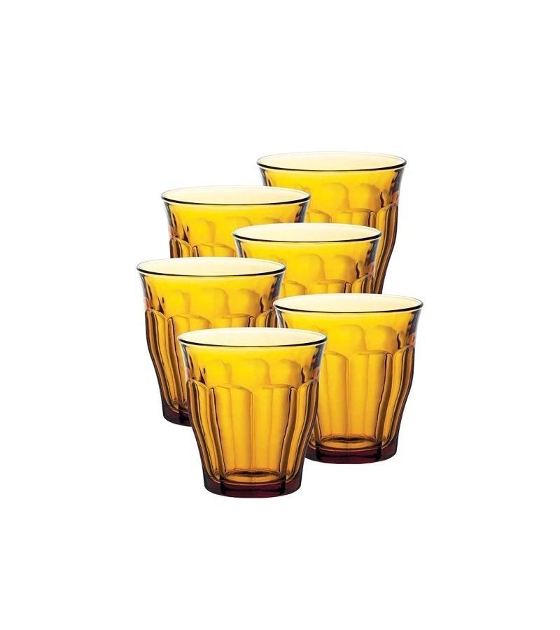 Набор стаканов французских PICARDIE AMBER 6шт 250мл DURALEX 1027DB06C1111 набор стаканов французских picardie marine 6шт 250мл duralex 1027bb06a0111