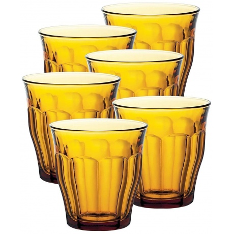 Набор стаканов французских PICARDIE AMBER 6шт 310мл DURALEX 1028DB06C0111 - фото 1