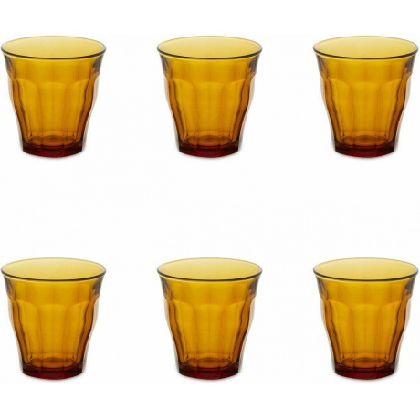 Набор стаканов французских PICARDIE AMBER 6шт 310мл DURALEX 1028DB06C0111 - фото 3