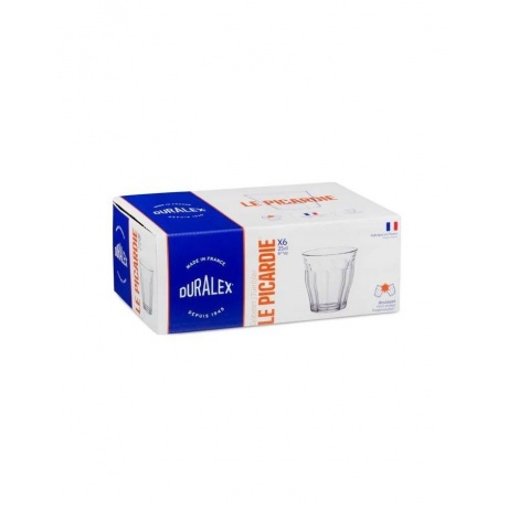 Набор стаканов французских PICARDIE прозрачные 6шт 250мл DURALEX 1027AB06D0111 - фото 4