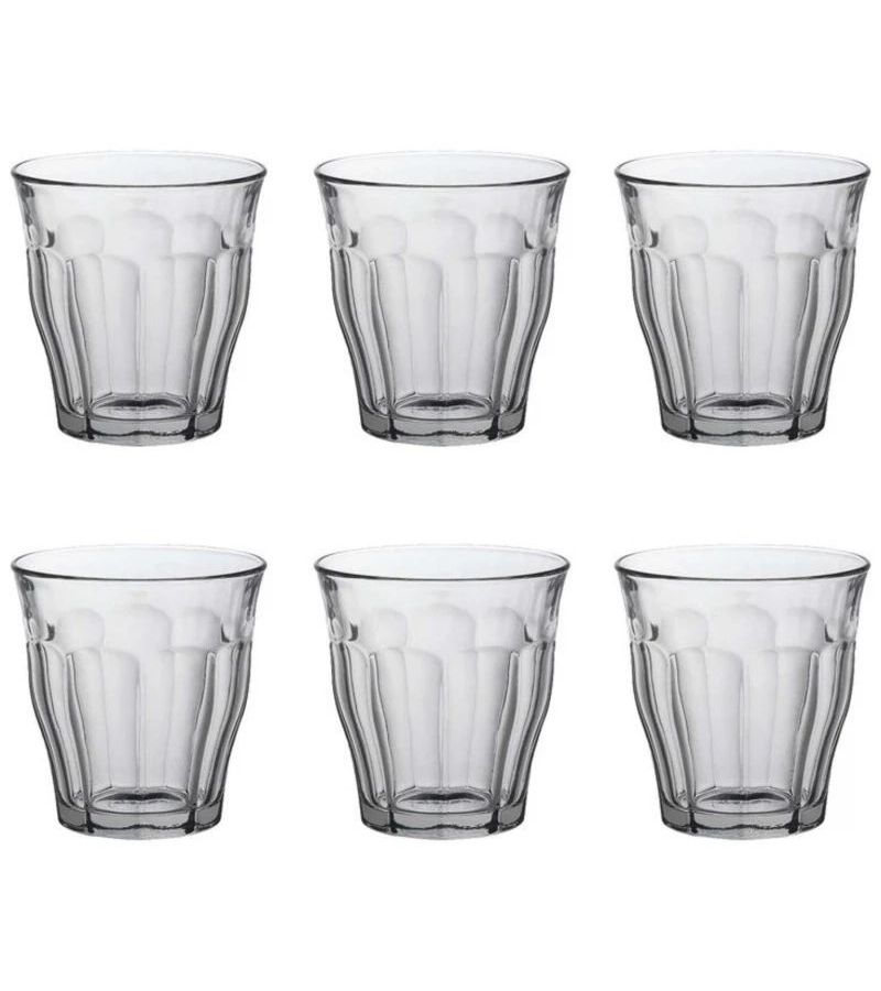 Набор стаканов французских PICARDIE прозрачные 6шт 250мл DURALEX 1027AB06D0111