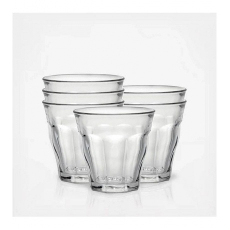 Набор стаканов французских PICARDIE прозрачные 6шт 310мл DURALEX 1028AB06A0111 - фото 6