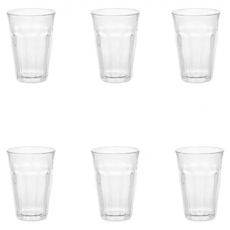 Набор стаканов французских PICARDIE прозрачные 6шт 360мл высокие...