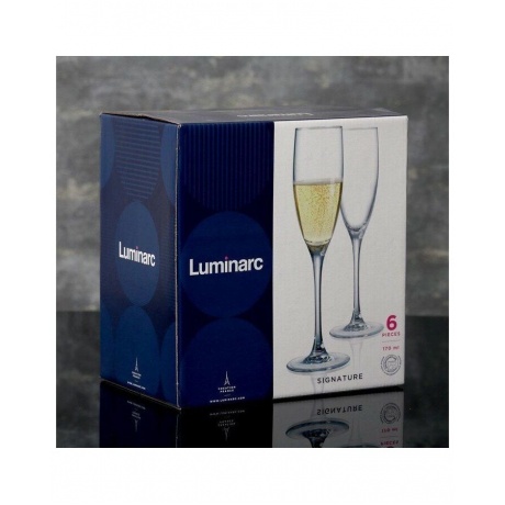 Фужер для шампанского СИГНАТЮР (ЭТАЛОН) 170мл (упаковка с ручкой) LUMINARC O0225 - фото 10