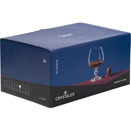 Набор бокалов для бренди CRYSTALEX CLAUDIA 6шт 250мл - фото 5