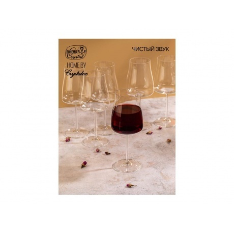 Набор бокалов для вина CRYSTALEX ALEX 600мл 6шт - фото 5