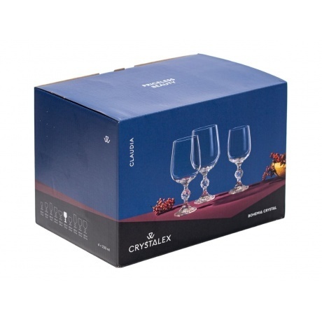 Набор бокалов для вина CRYSTALEX CLAUDIA 6шт 230мл - фото 4