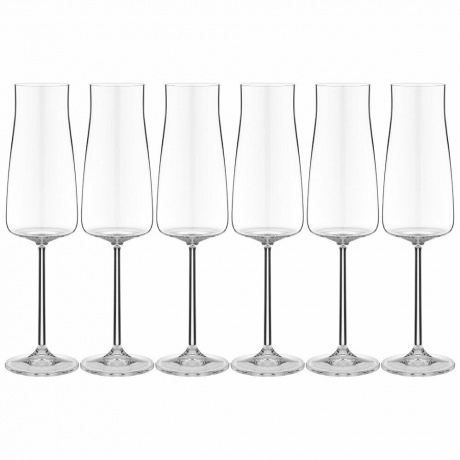 Набор бокалов для шампанского CRYSTALEX ALEX 210мл 6шт - фото 2