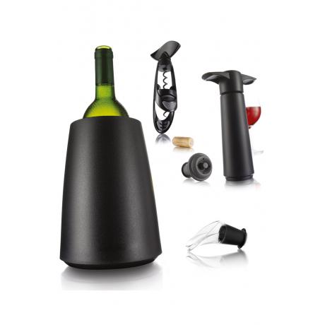 Подарочный набор для вина VACU VIN: штопор, охладительное ведёрко, вакуумный насос с пробкой - фото 2