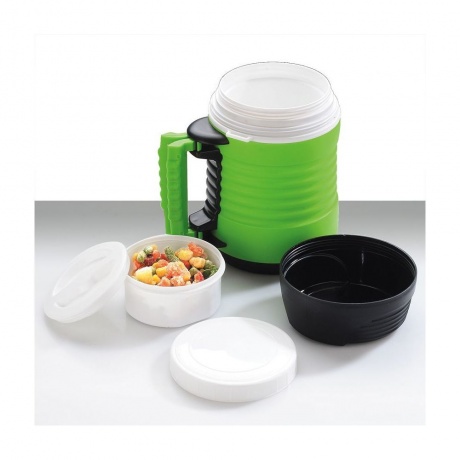 Термос-контейнер пищевой с ремешком, корп PP, объем - 1 литр, стекл колба, серия - BELLO, тм Mallony - фото 4