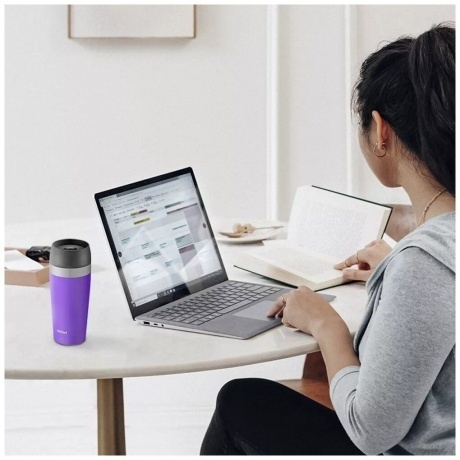 Термокружка Kitfort КТ-1223-1 фиолетовая - фото 7