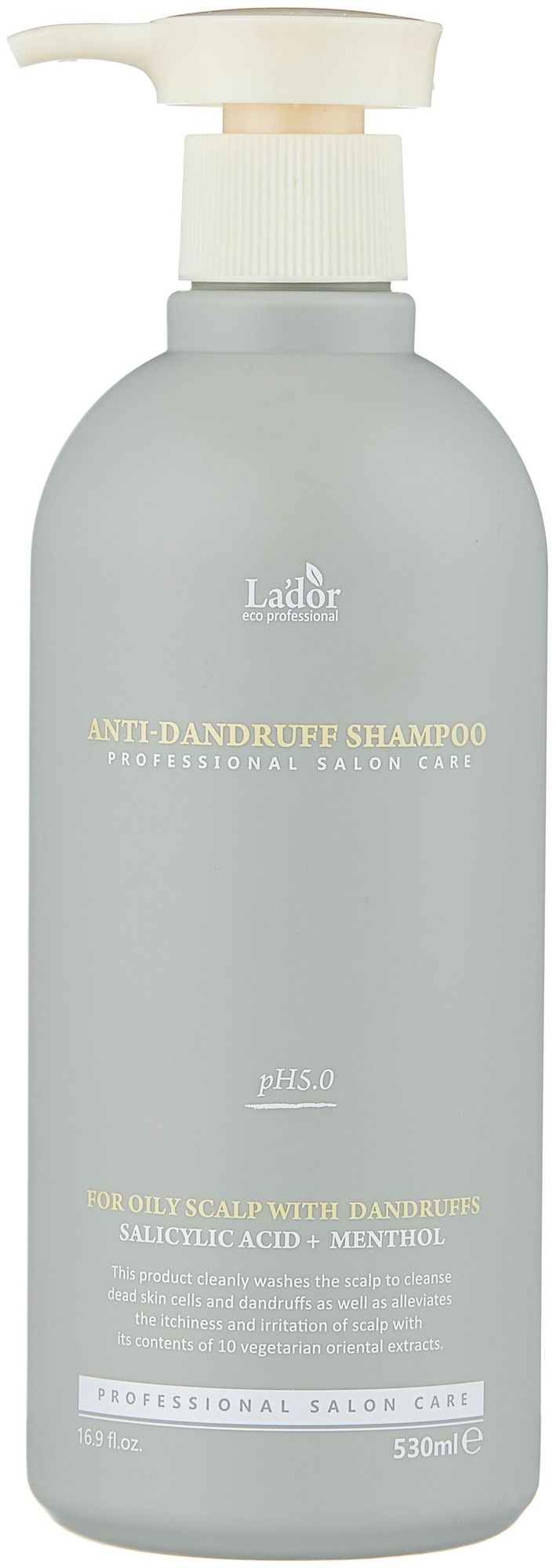 Шампунь против перхоти и зуда Lador Anti Dundruff Shampoo для жирной кожи головы 530мл - фото 1