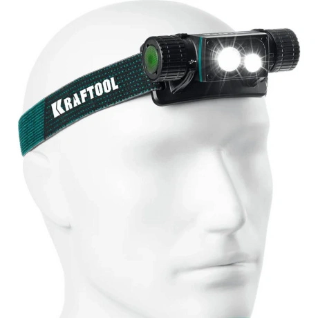 Аккумуляторный налобный/ручной фонарь Kraftool KH-7 56450, 1000 ...