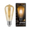 Лампа светодиодная Black Filament ST64 E27 6Вт 2400К Golden LOFT...