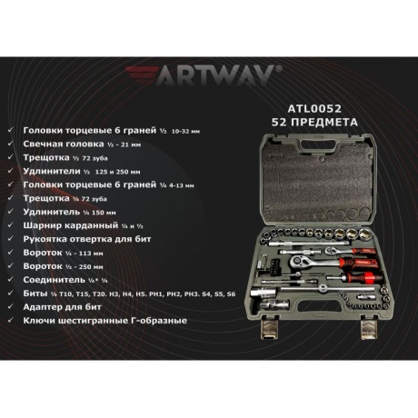Набор инструмента Artway ATL0052 - фото 5