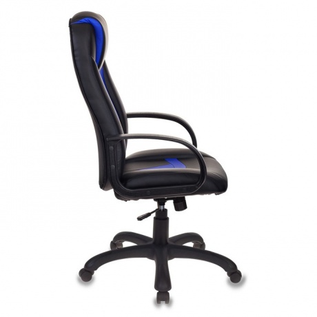 Кресло игровое Бюрократ VIKING-8/BL+BLUE черный/синий - фото 3