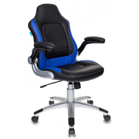 Кресло игровое Бюрократ VIKING-1/BL+BLUE черный/синий - фото 2